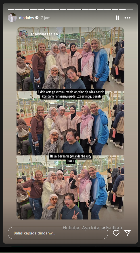 Rahasia tubuh langsing Dinda Hauw.